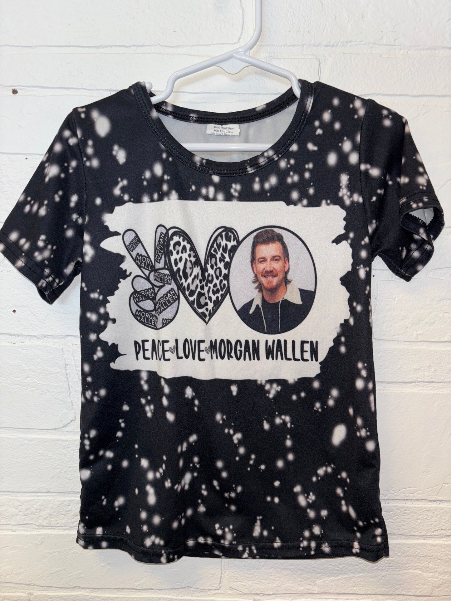 M (3T) Black&White “Peace, Love, Morgan Wallen” Tee