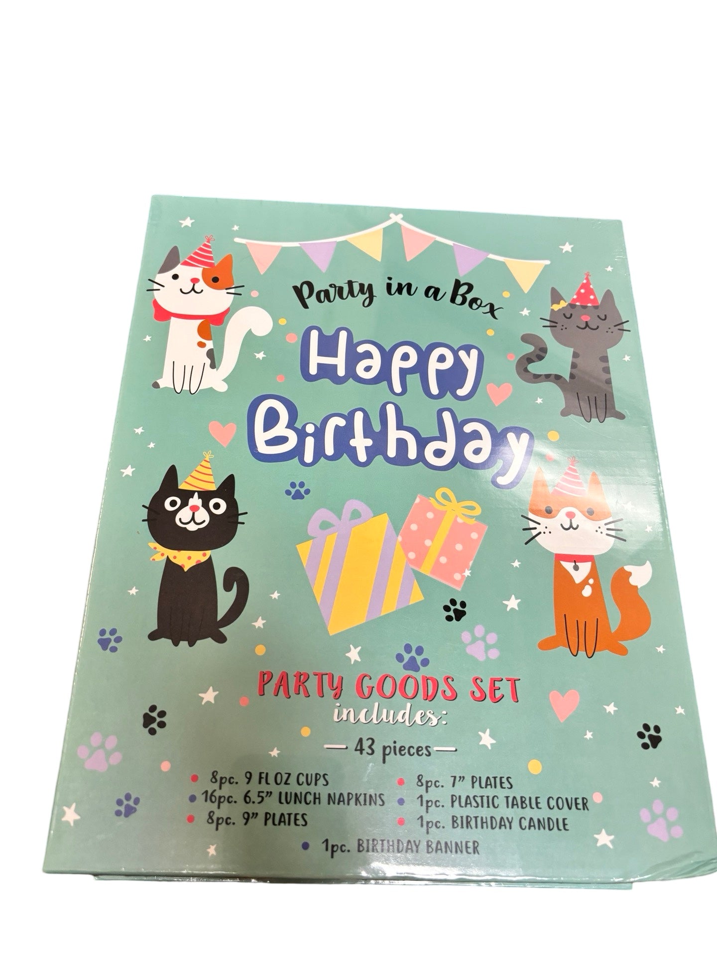 New 43 Piece Party in a Box - Cats