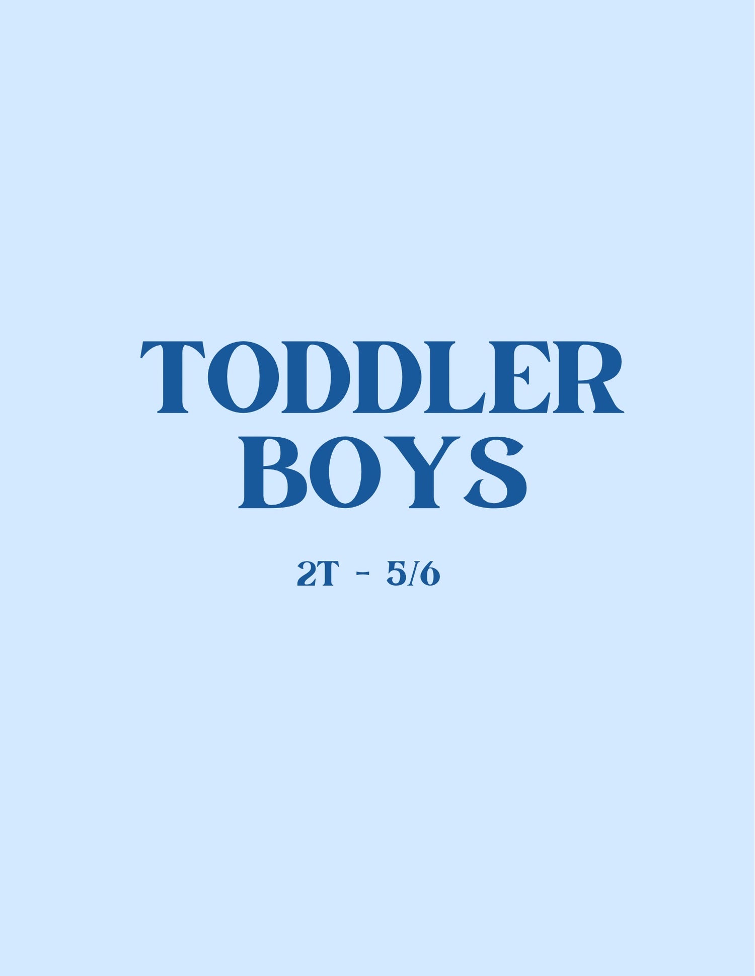 Toddler Boys