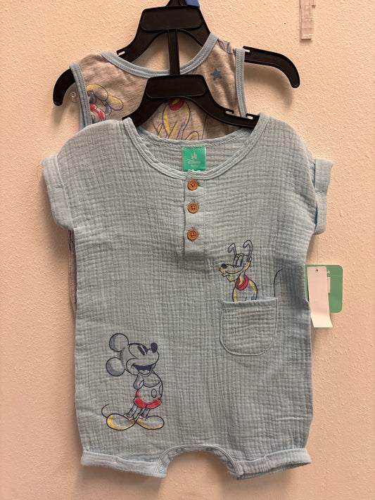 24m New Mickey Mouse Rompers