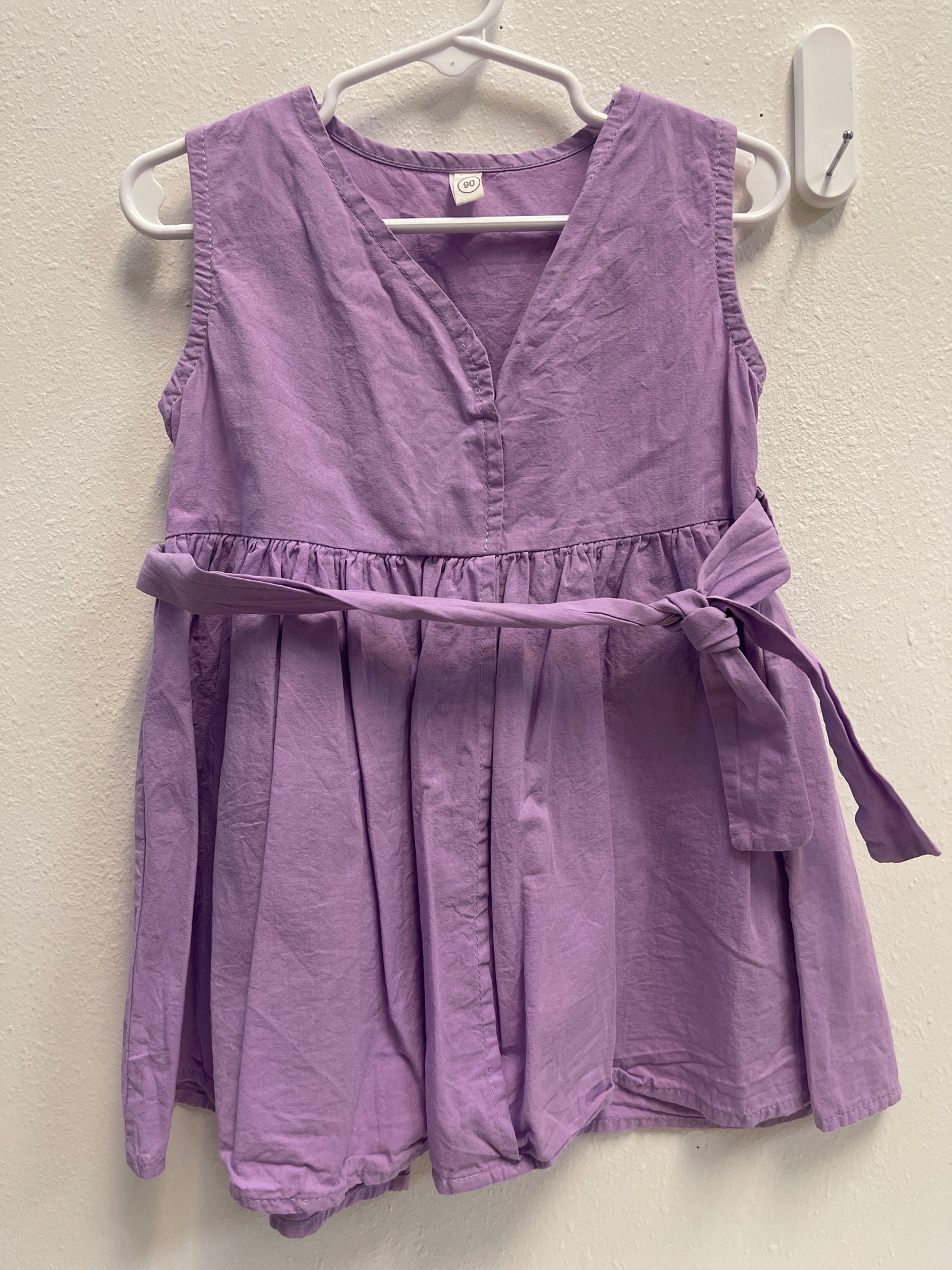 90 (2t) Purple Faux Wrap Dress