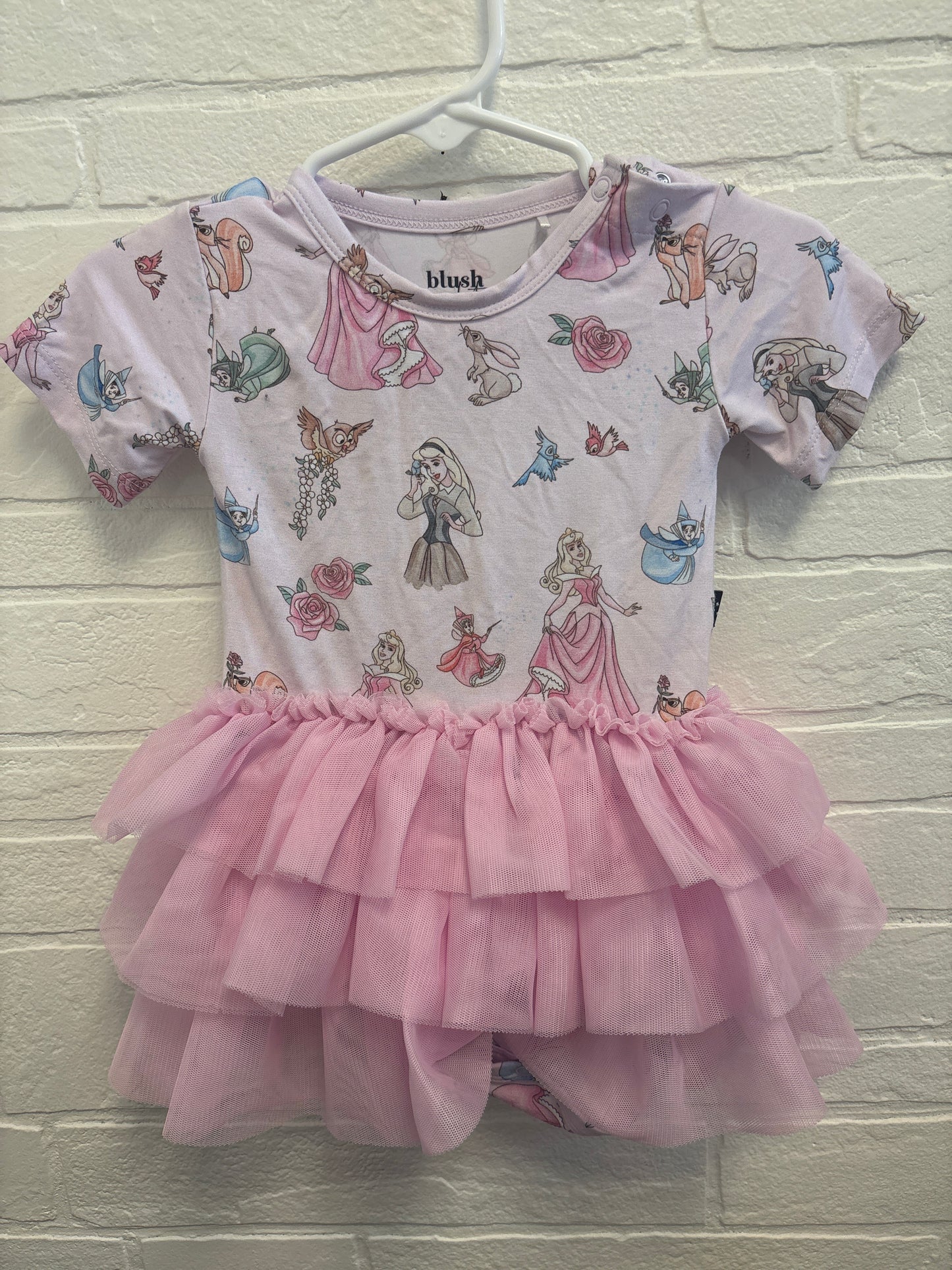 6-12m Blush Lotus Bamboo Tutu Dress