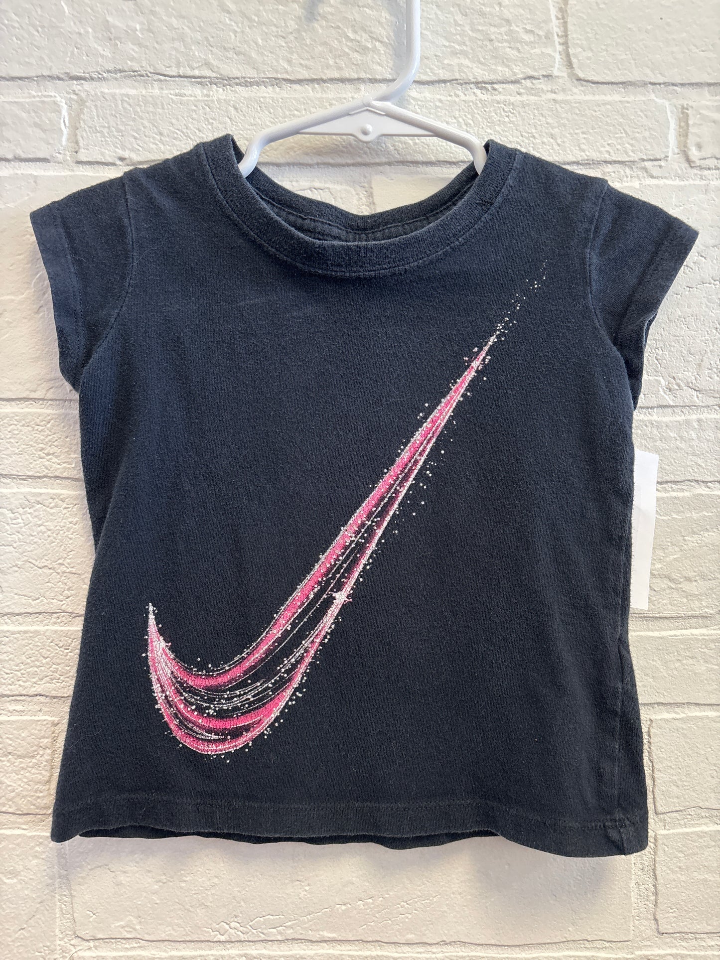 2t Black Nike Short Sleeve Pink Swoosh