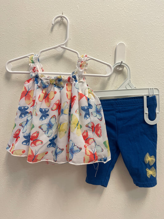 3m Butterfly + Blue Pant Set