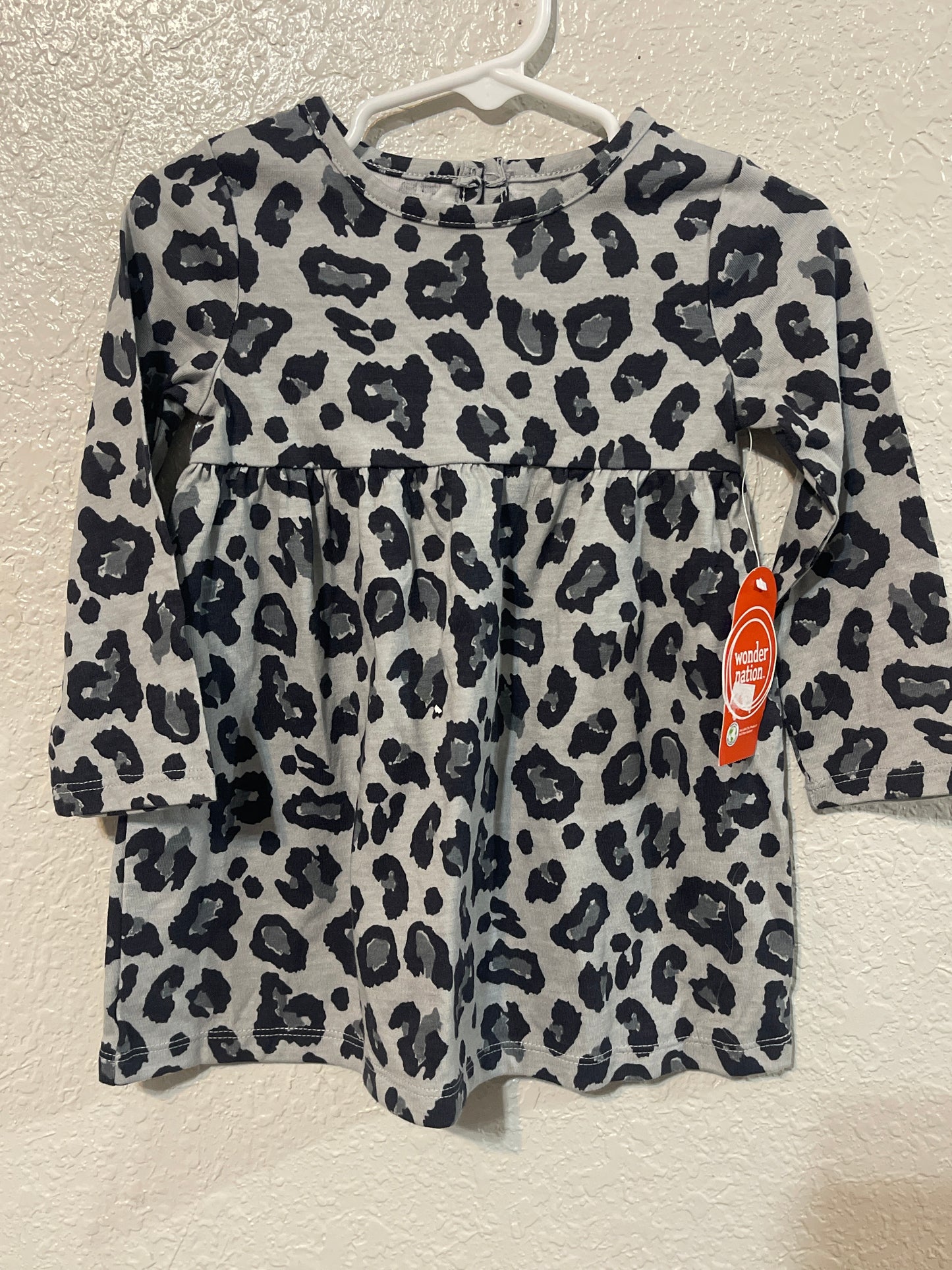 18m NEW Gray Leopard Dress