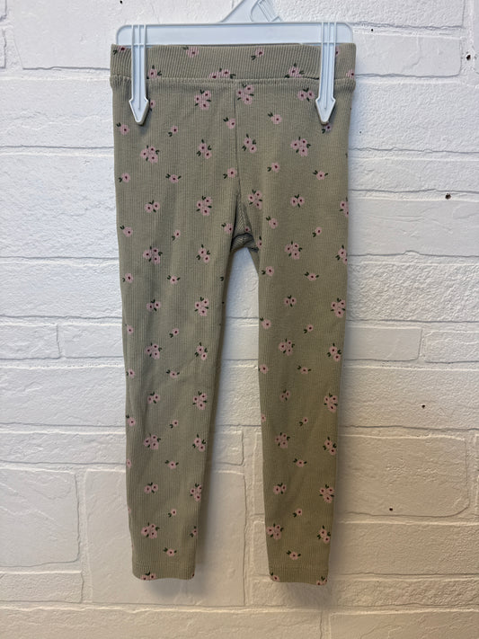 4 Zara Green Flower Print Leggings