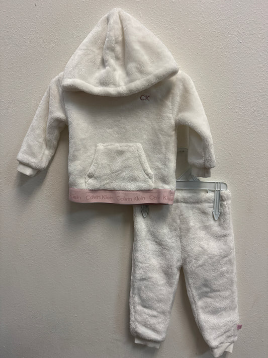 6/9m Calvin Klein Fleece Hoodie & Pants Set