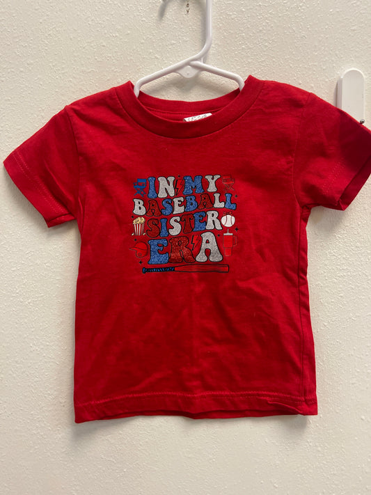 18/24m Baseball Sister Tee