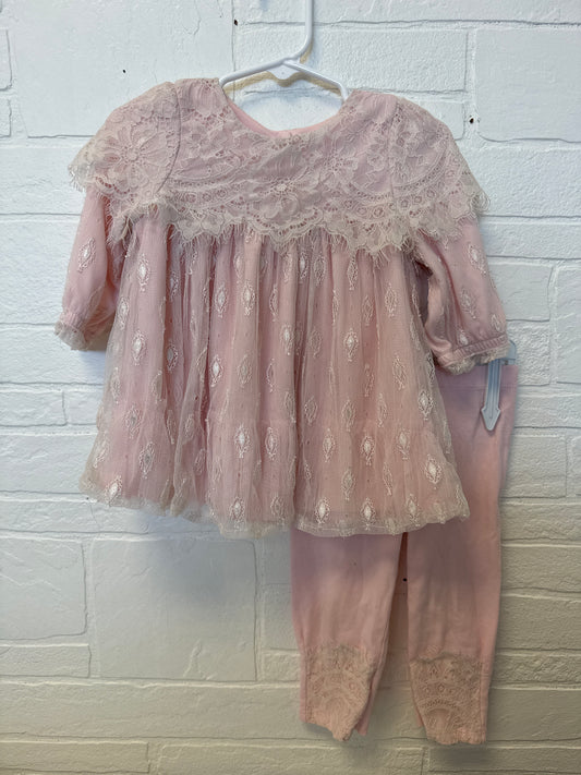 12m Pink & Lace Legging Set