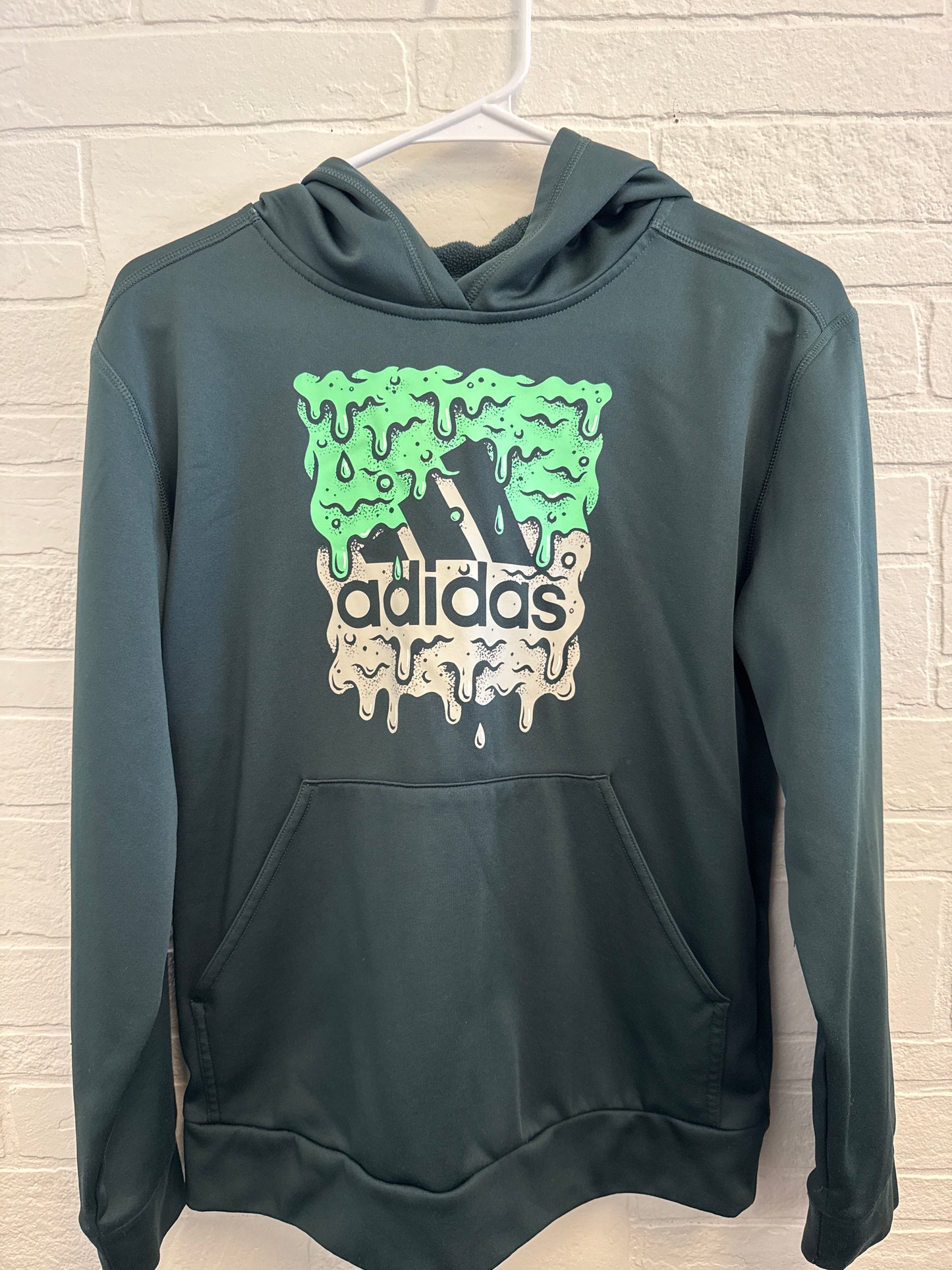 L(14/16) Adidas Green Slime Hoodie