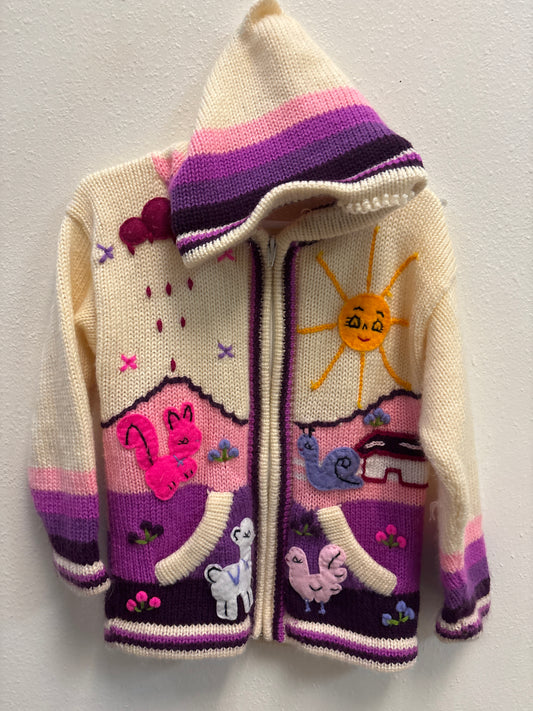 6 Vintage Full Zip Hooded Sweater