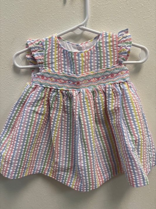 3m Searsucker Smocked Dress and Bloomers