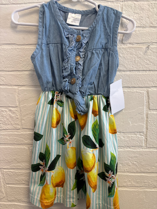 S (18-24m) Denim Top/Lemon Bottom Dress