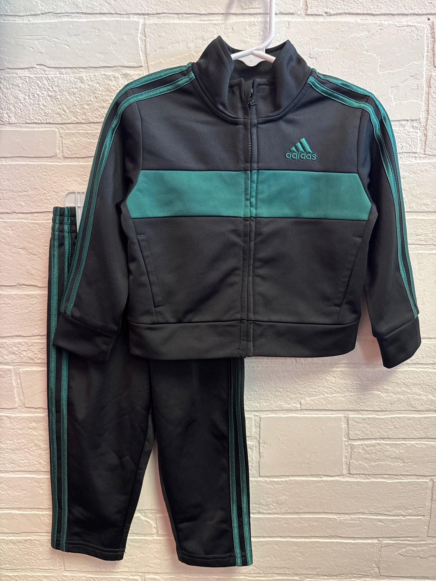 18m Adidas Black + Green Tracksuit