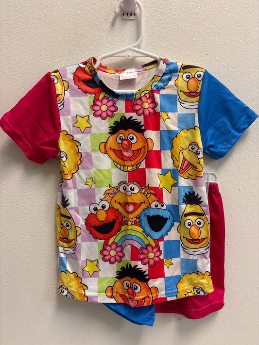 3T Sesame Street Short Set