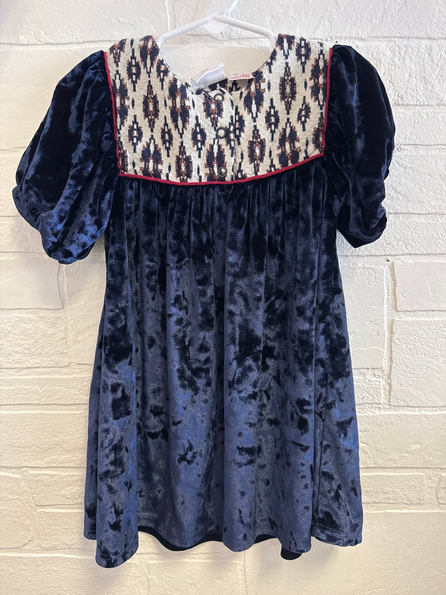 2-3 Zara Blue Velour Dress