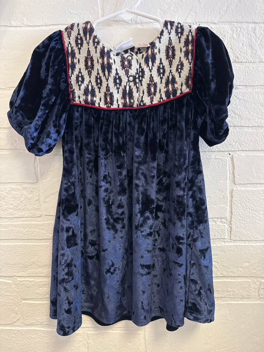 2-3 Zara Blue Velour Dress