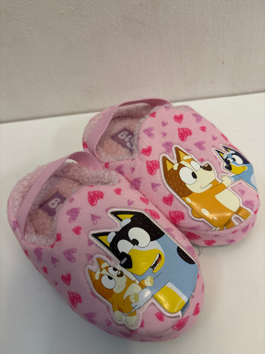7-8 Pink Bluey Slippers