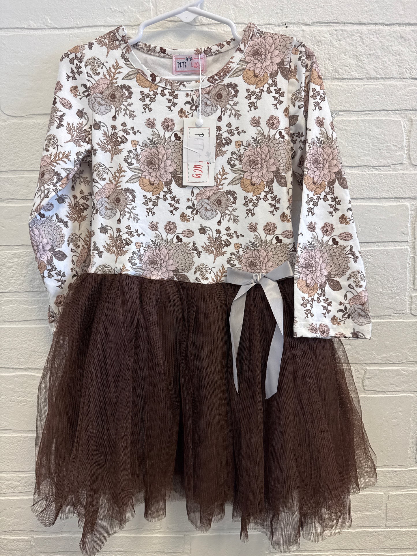 4t NEW Pete & Lucy Brown Tulle Dress