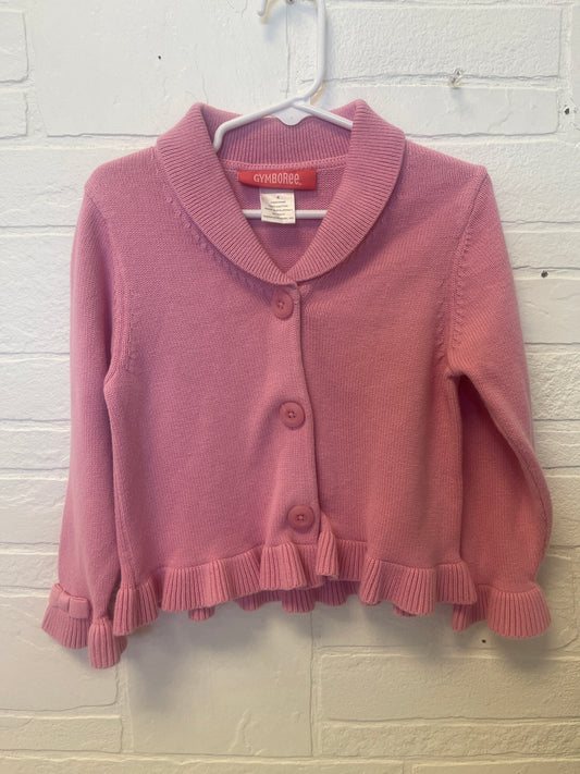 4 Gymboree Pink Ruffle Cardigan