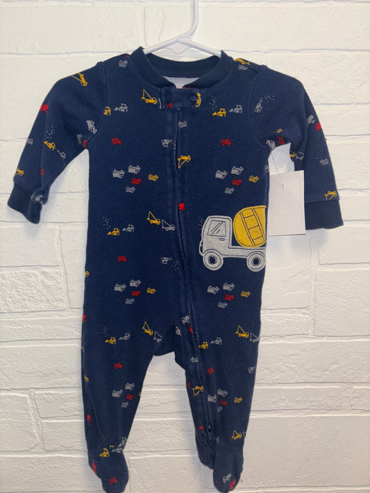 3-6m Dark Blue Construction Sleeper