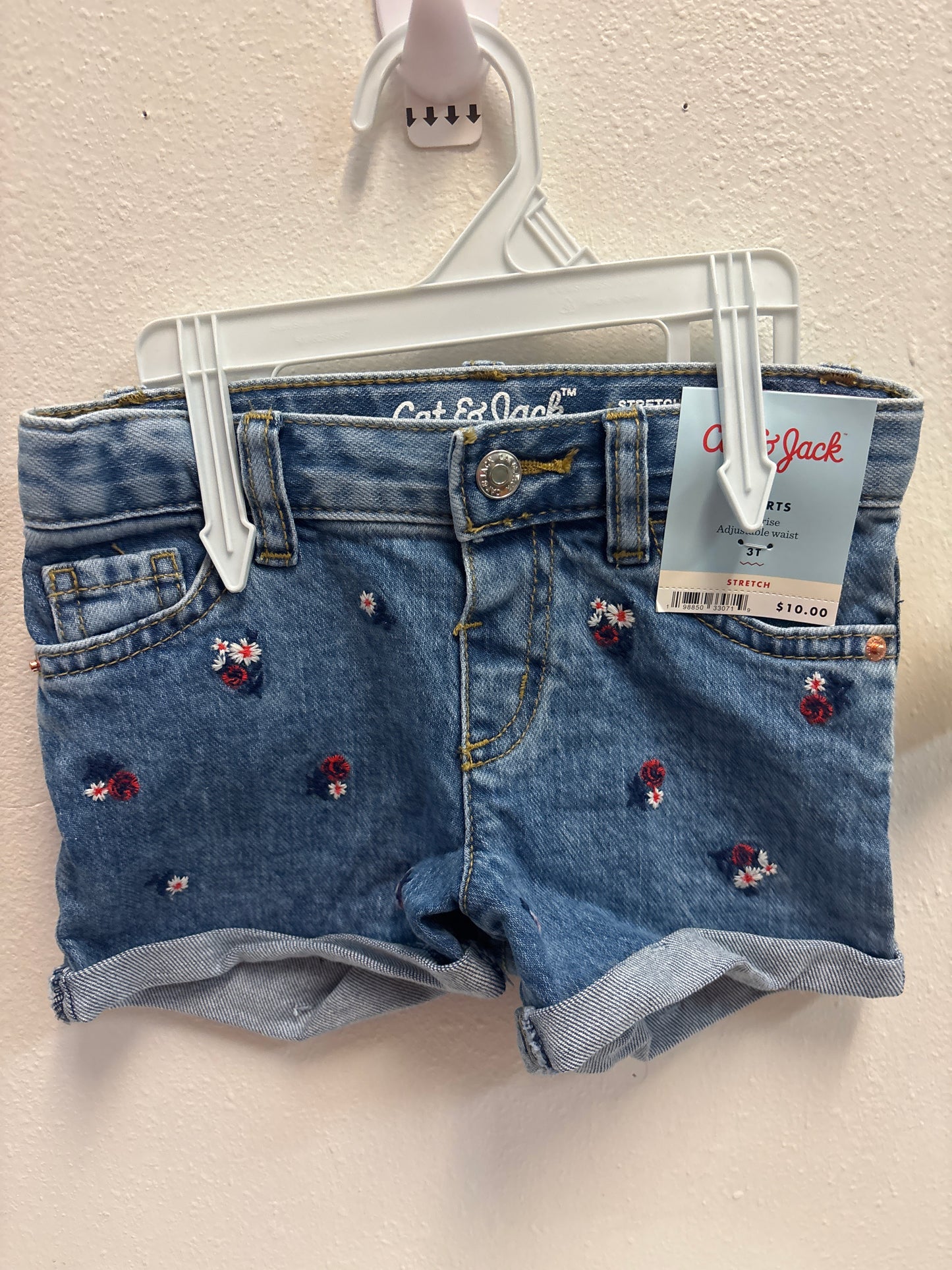 3T New Cat and Jack Denim Flowers