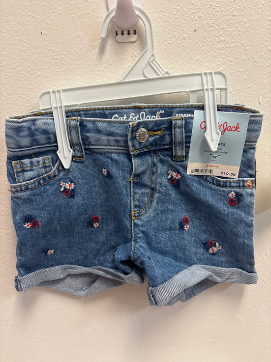 3T New Cat and Jack Denim Flowers