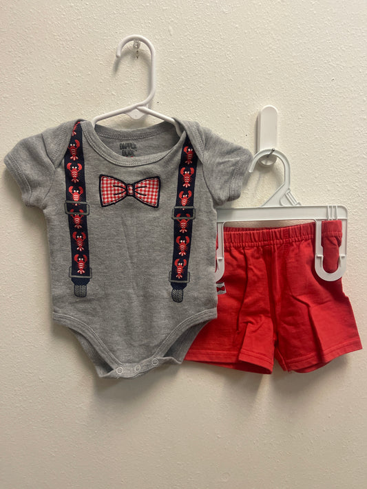 3/6m Dapper Dude Lobster Set