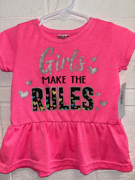 24m Girls Make The Rules Pink Short Sleeve Top
