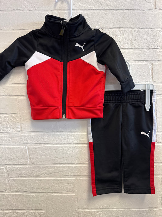 0-3m Puma Red + Black Track Set