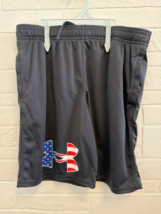 YXL(14-16) Under Armour American Flag Logo Athletic Shorts