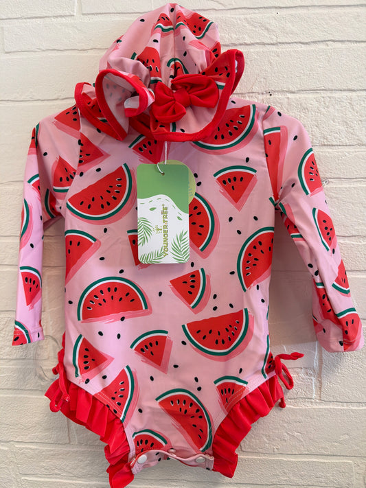 18-24m NEW Watermelon Swimsuit+Hat