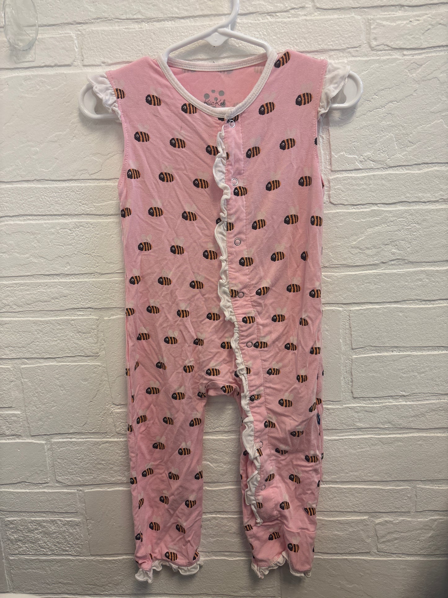 6-12m KicKee Bamboo Bees Romper