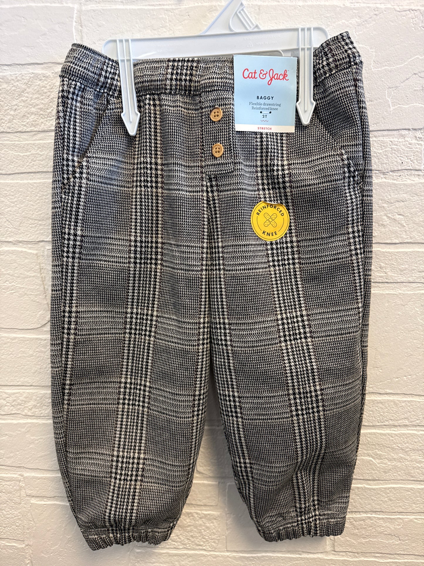 2t NEW Gray Plaid Joggers