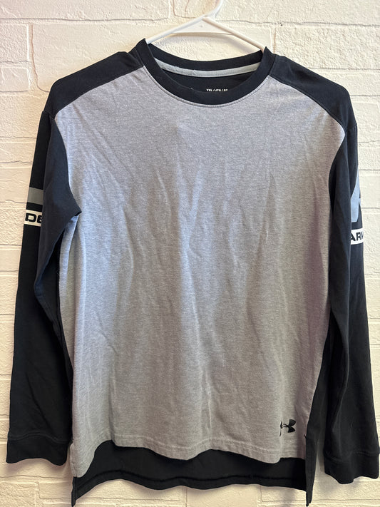 YXL Under Armour Heat Gear Gray/Black Longsleeve