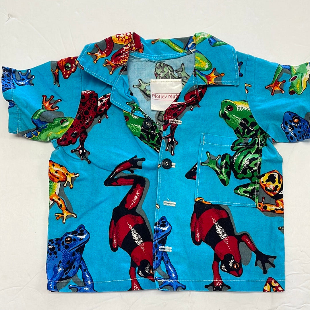 6-12m Frog Button Down