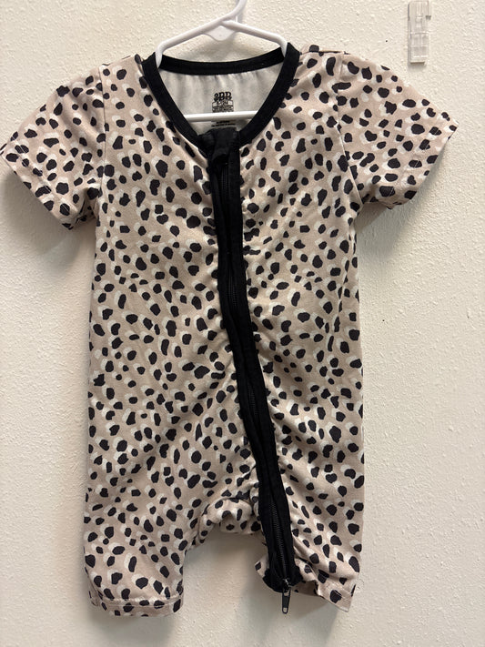 6-12m Bamboo Leopard Zippie