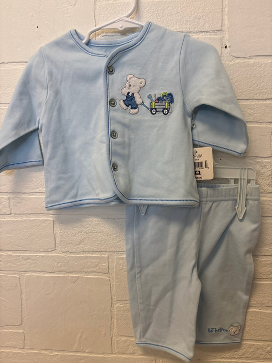 0-3m Blue Bear Outfit
