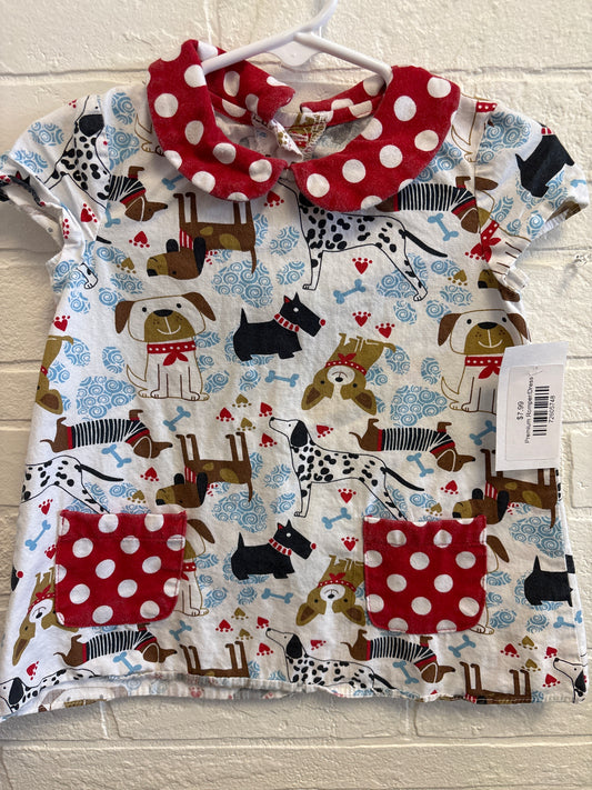 18m Bonnie Baby Dog Red PockaDot Neck Cuff Dress