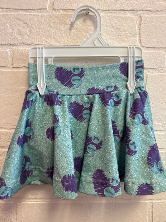 2-3t You Matter Teal Skirt