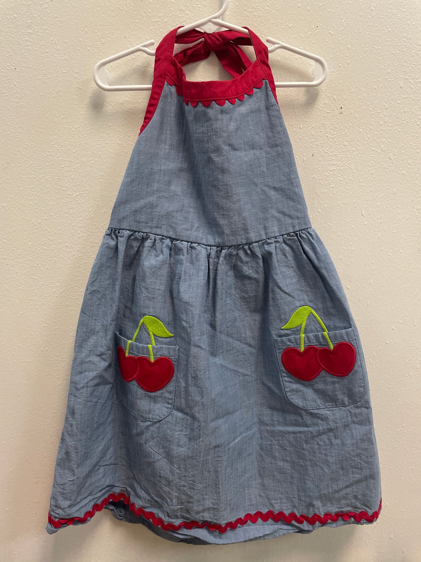 8 Gymboree Chambray Cherry Dress