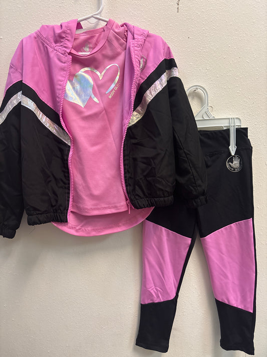 4T Body Glove Pink Black Jacket Tee Pants