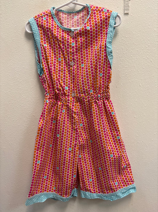 6 Orange Pink Romper