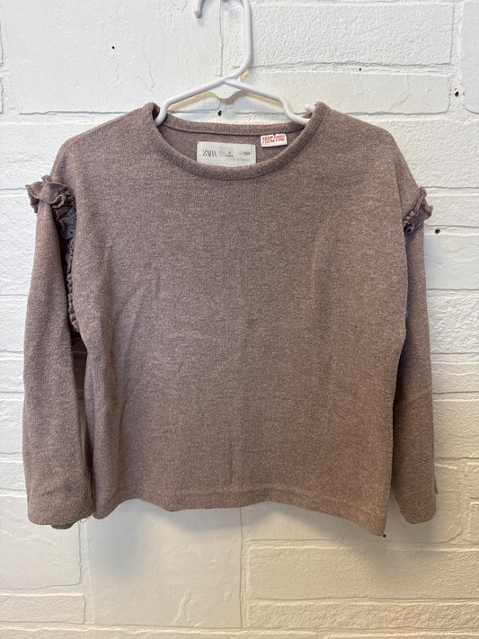 4 Zara Tan Ruffle Sleeve Sweater