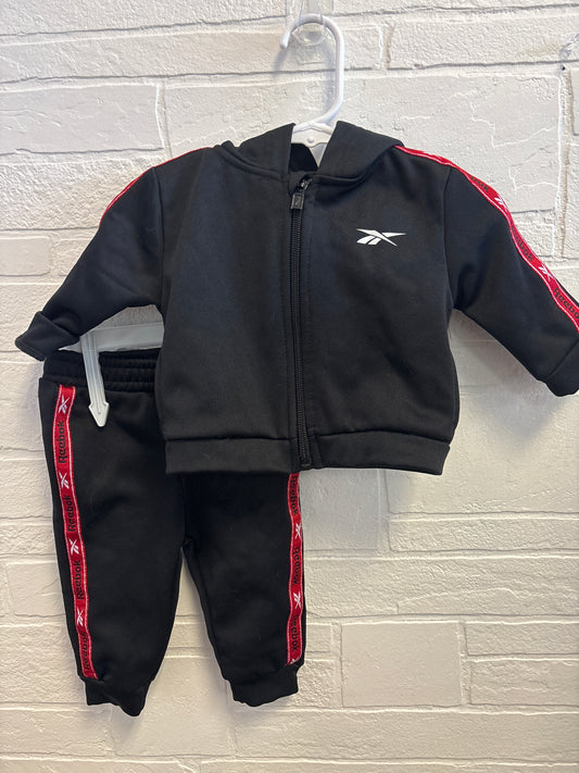 0-3m Black Red Reebok Outfit