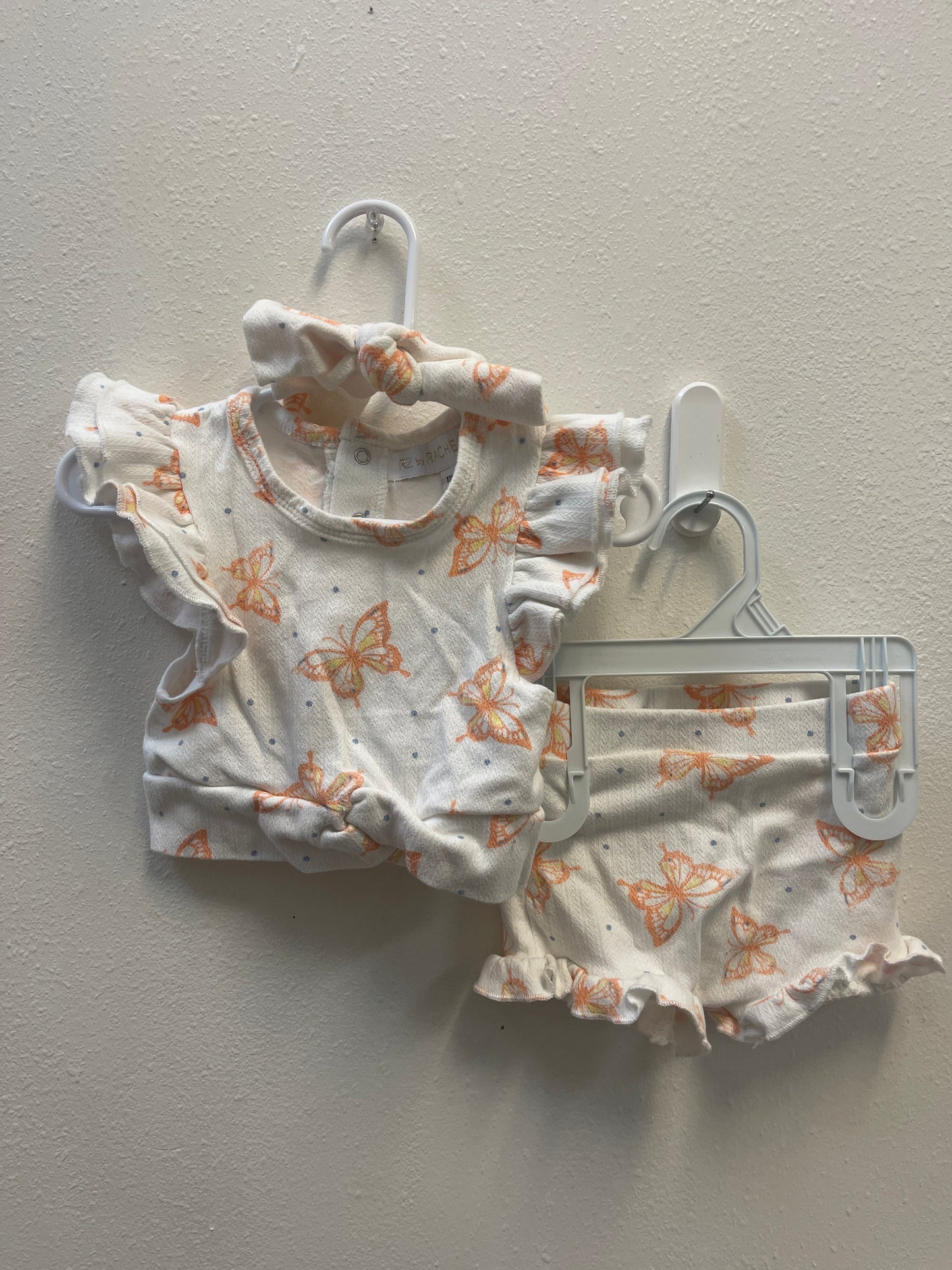12m Orange Butterfly Set + Headband
