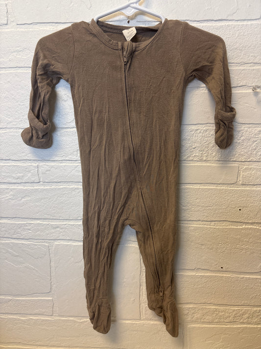 0-3m Kate Quinn Taupe Bamboo Pajama Sleeper