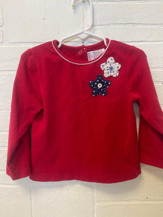 3t Gymboree Red Floral Long Sleeve