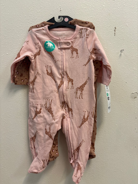 0-3m New 2 Pack Pajama Sleeper