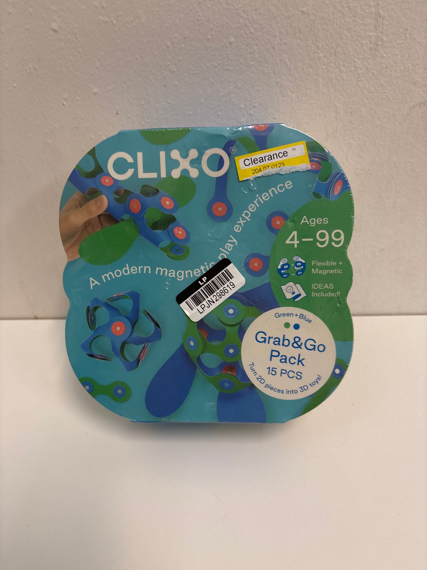 New Clixo Window Travel Pack - Fun Magnetic Toy 15 piece STEM Toy